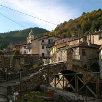 The medieval bridge, Pignole, Liguria