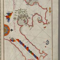 Historic map of Tunis by Piri Reis