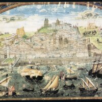 Panorama of Lisbon (ca. 1500–10) from the Crónica de Dom Afonso Henriques